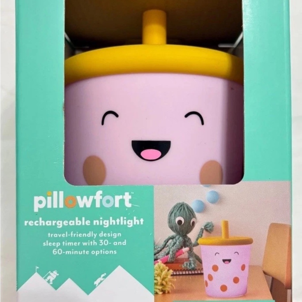 Pillowfort Pink and Yellow Smiley Nightlight